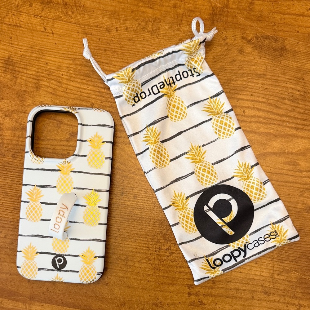 LoopyCases Pineapple Phone Case with Strap